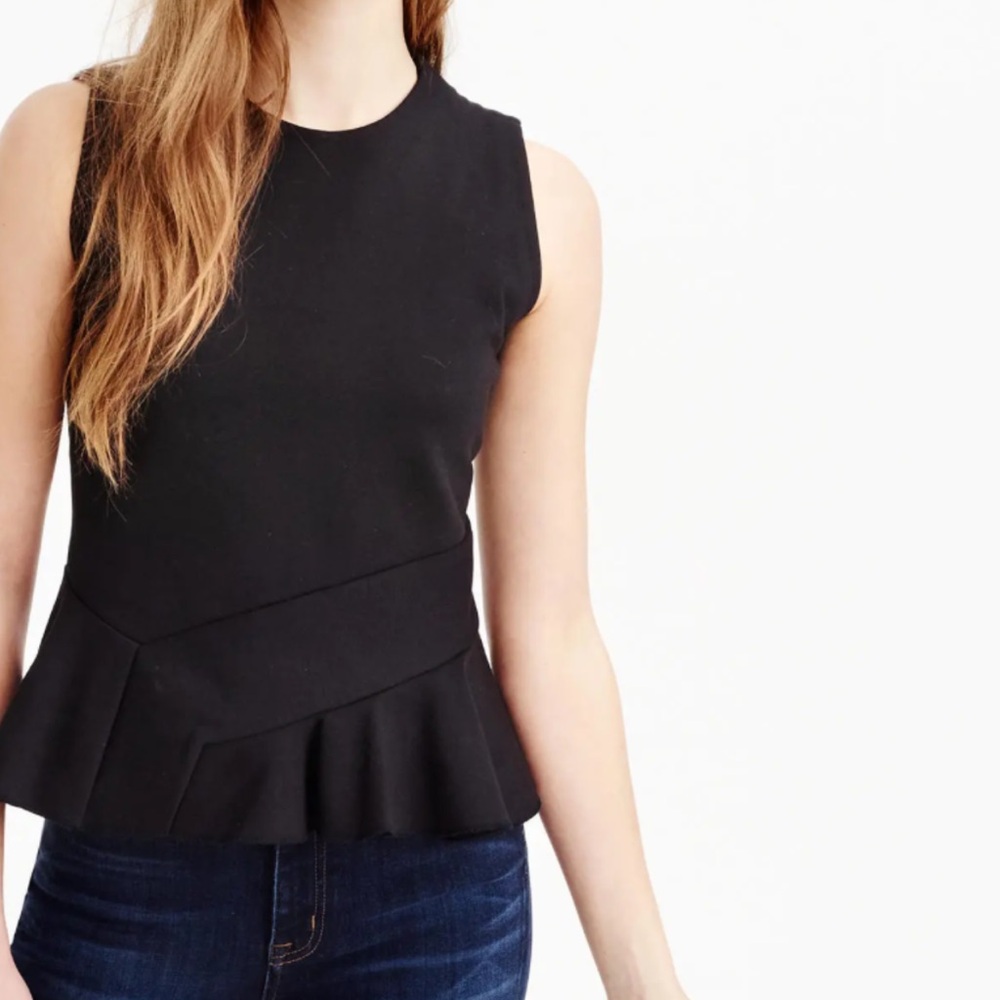 J. Crew Fluttered White Top